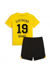 Borussia Dortmund Julian Brandt #19 Jalkapallovaatteet Lasten Kotipeliasu 2023-24 Lyhythihainen (+ Lyhyet housut)